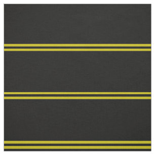 Midnight black, gold striped design fabric