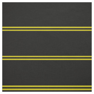 Midnight black, gold striped design fabric