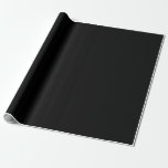 Midnight Black Wrapping Paper<br><div class="desc">Solid black wrapping paper which would make an elegant touch to birthday gifts,  wedding gifts and more.</div>