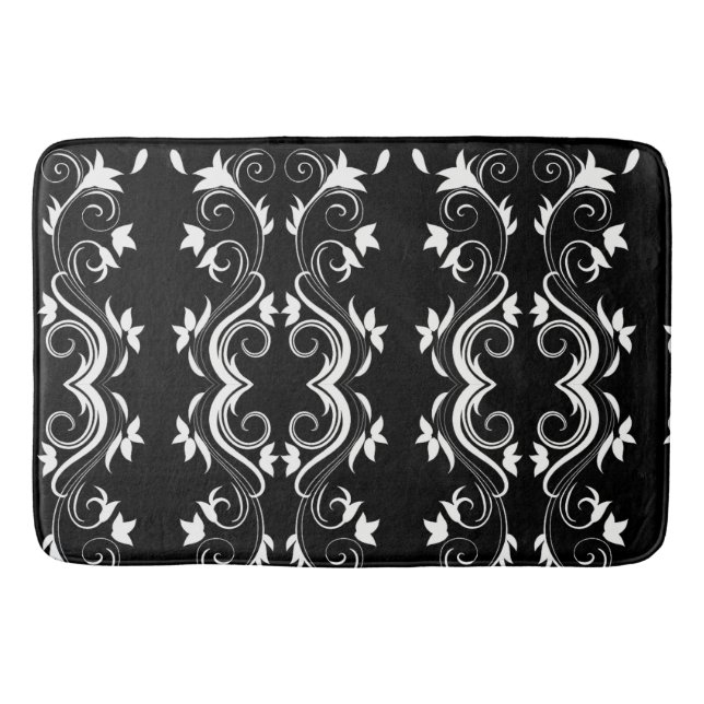 Midnight Bloom Bath Mat (Front)