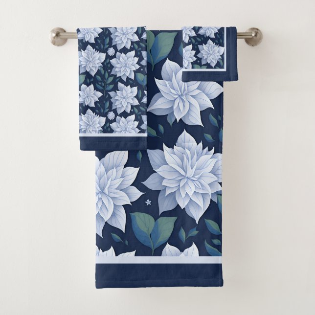 Midnight Bloom - Bath Towel Set (Insitu)
