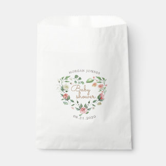 midnight bloom floral baby shower monogram favour bag