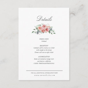 Midnight bloom Floral Details Enclosure Card