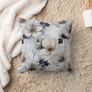 Midnight Bloom Floral Duvet Cover – Elegant Throw Pillow