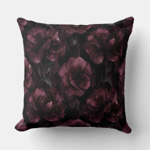 Midnight Bloom Mother’s Day Throw Pillow