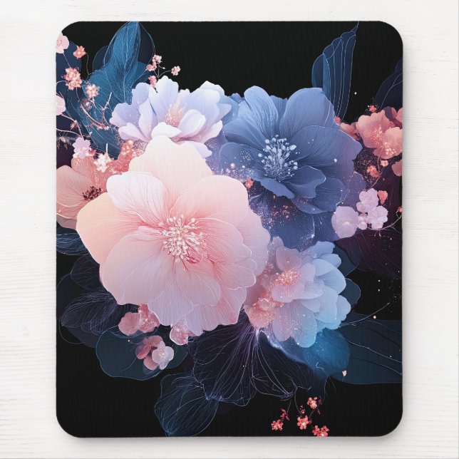 Midnight Bloom Mouse Pad (Front)