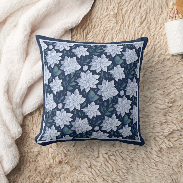 Midnight Bloom -  Throw Pillow (Blanket)