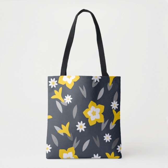 Midnight Bloom Tote Bag (Front)