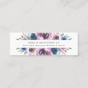 Midnight Blooms Bridal Registry Cards
