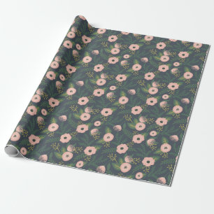 Midnight Blooms Wrapping Paper