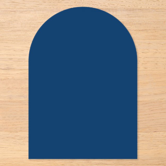 Midnight Blue Acrylic Invitation – Customizable (Front)