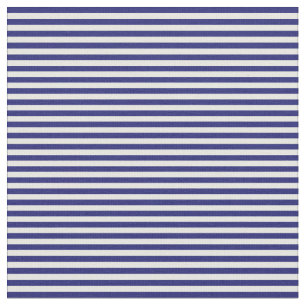 Midnight Blue and Mint Cream Lines Fabric