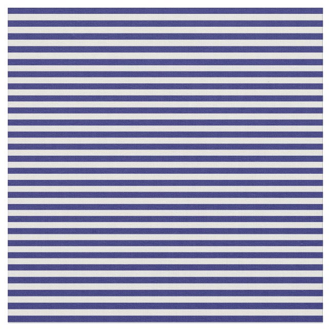 Midnight Blue and Mint Cream Lines Fabric (Close Up)