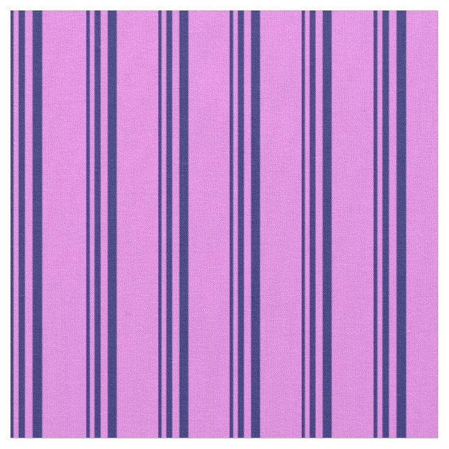 Midnight Blue and Violet Pattern Fabric (Close Up)