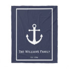 Midnight Blue and White Nautical Anchor