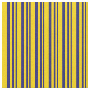 Midnight Blue and Yellow Pattern Fabric