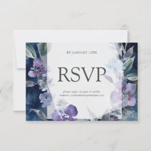 Midnight Blue Anemone, Wedding RSVP