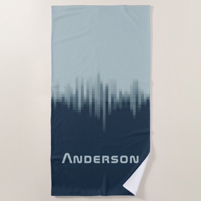 Midnight Blue Beach Towel (Front)