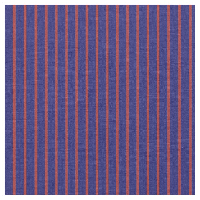 Midnight Blue & Brown Coloured Lined Pattern Fabric (Close Up)