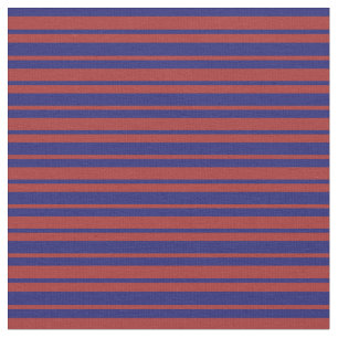 Midnight Blue & Brown Coloured Stripes Pattern Fabric
