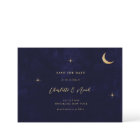 Midnight Blue Celestial Gold Moon Stars Wedding