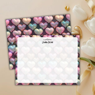 Midnight Blue Chic Colorful Hearts Card