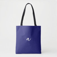 Midnight Blue Colour Minimalist Plain Monogram