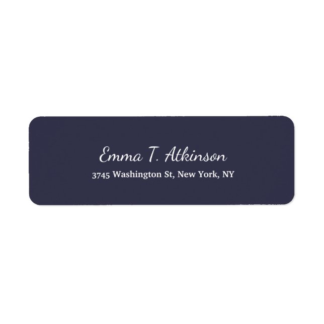 Midnight Blue Creative Handwriting Script Plain (Front)