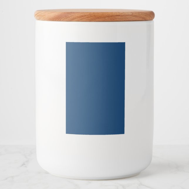 Midnight Blue Custom Ceramic Storage Jar Food Label (Front)