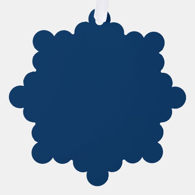 Midnight Blue Custom Paper Ornament Card (Front)