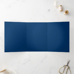 Midnight Blue Custom Trifold Invitation