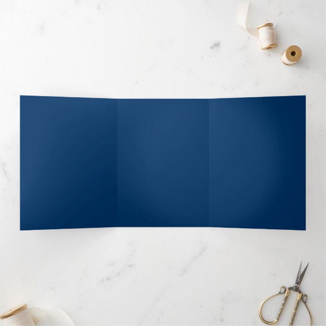 Midnight Blue Custom Trifold Invitation (Inside)
