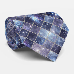 Midnight Blue Diamond Lattice - Starry Night (2) Tie