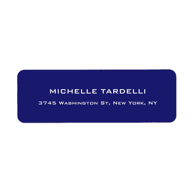 Midnight Blue Elegant Modern Trendy Minimalist (Front)