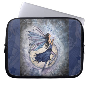 Midnight Blue Fairy Fantasy Laptop Sleeve
