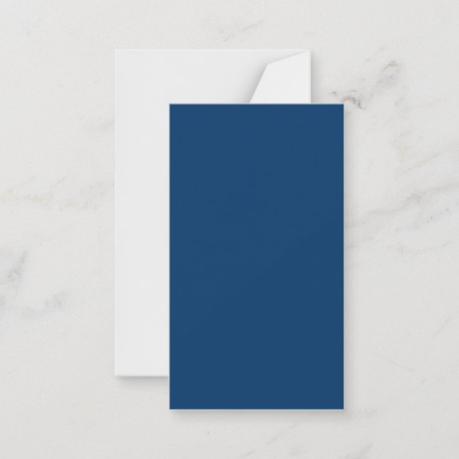 Midnight Blue Flat Note Card – Customizable (Front)