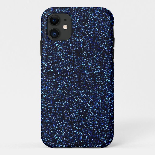 midnight blue glitter iphone 5 case (Back)