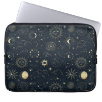 Midnight Blue Gold Star Constellation Pattern
