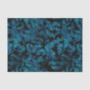 Midnight Blue Hawaiian Palms Tissue Paper