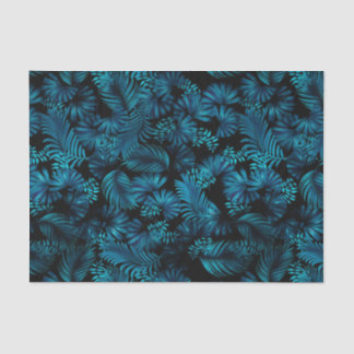 Midnight Blue Hawaiian Palms Tissue Paper