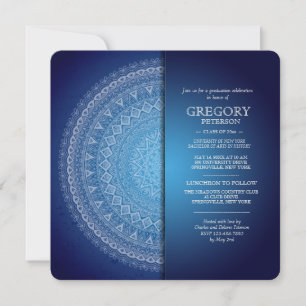 Midnight Blue Mandala Invitation