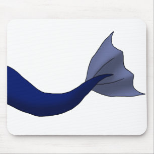 Midnight Blue Mermaid Tail Mouse Pad