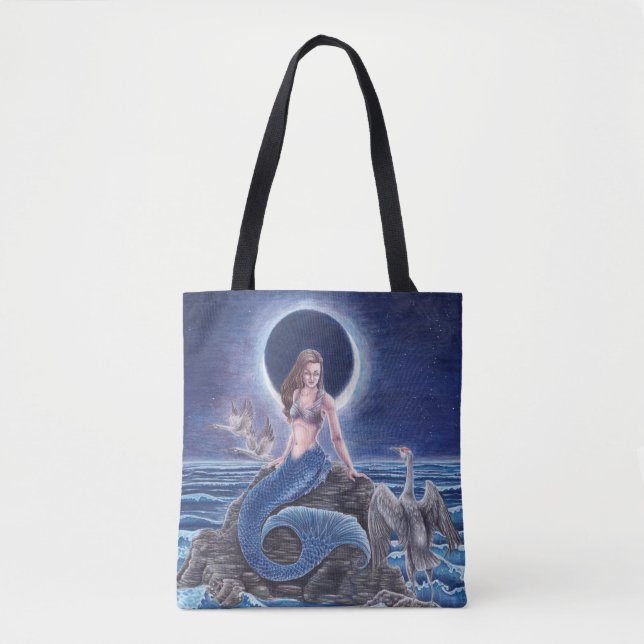 Midnight Blue Mermaid Tote (Front)