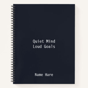Midnight Blue Motivational Notebook – Personalized