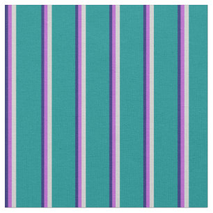 Midnight Blue, Orchid, Light Grey & Dark Cyan Fabric