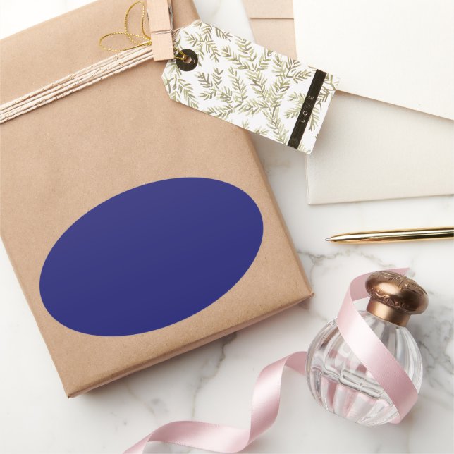 Midnight Blue Oval Sticker (Gifting)