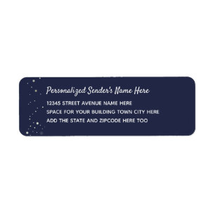 Midnight Blue Personalized Address