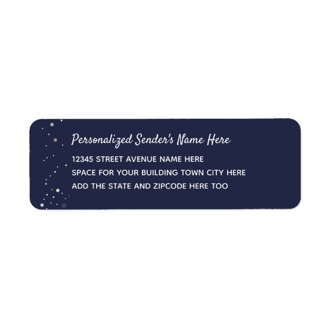 Midnight Blue Personalized Address (Front)