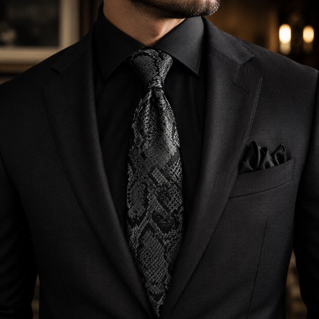 Midnight Blue Python Snakeskin Tie (Creator Uploaded)