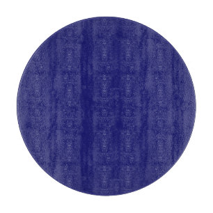 Midnight Blue Round Glass Cutting Board